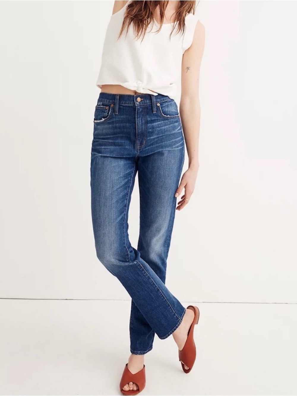 Madewell Straight-Leg Jeans in Medium Blue Wash